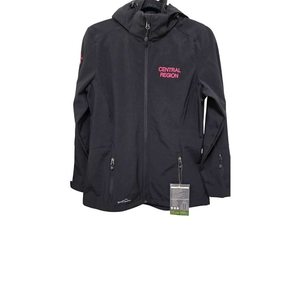 NWT Eddie Baur Softshell Jacket Hood T-Mobile Central Region Logo Women's Fit Bl